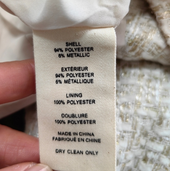 L'AGENCE Brooke double-breasted metallic cotton-blend bouclé-tweed blazer - Picture 7 of 15